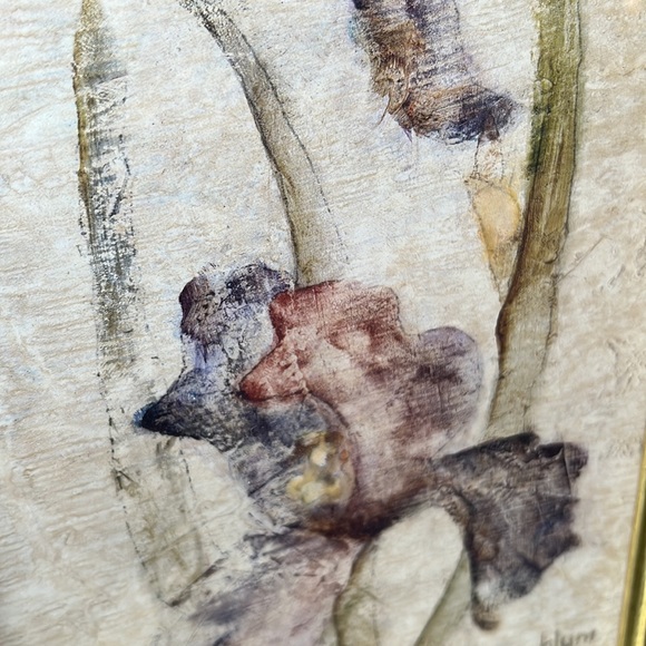 Home Decor Gold Ornate Frame 16 x 14 Center Pic 8x6 Of A Lily Hung Vertical - Picture 11 of 11